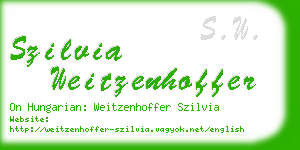 szilvia weitzenhoffer business card